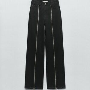 Zara Full Length Zip Jeans 6/28